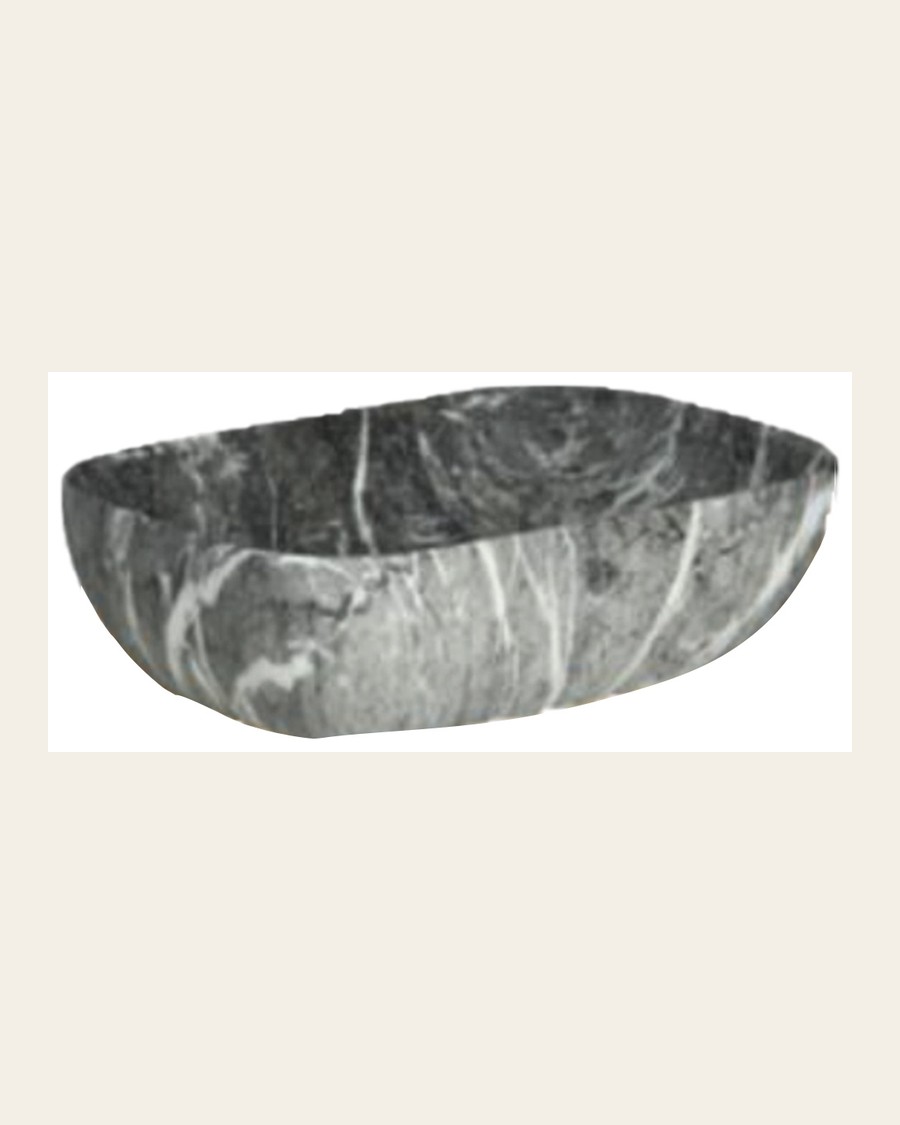 Marble Grey Vessel in Grey marble