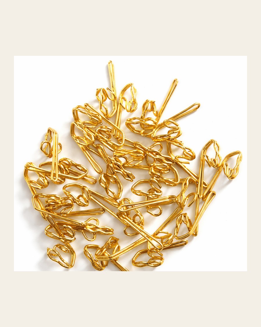 Curtain R7 Brass Hooks in Brass