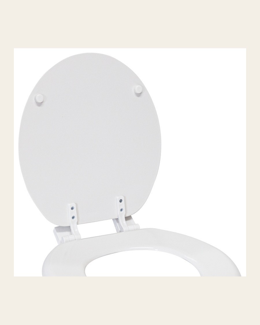 Toilet Seat Plastic White in White