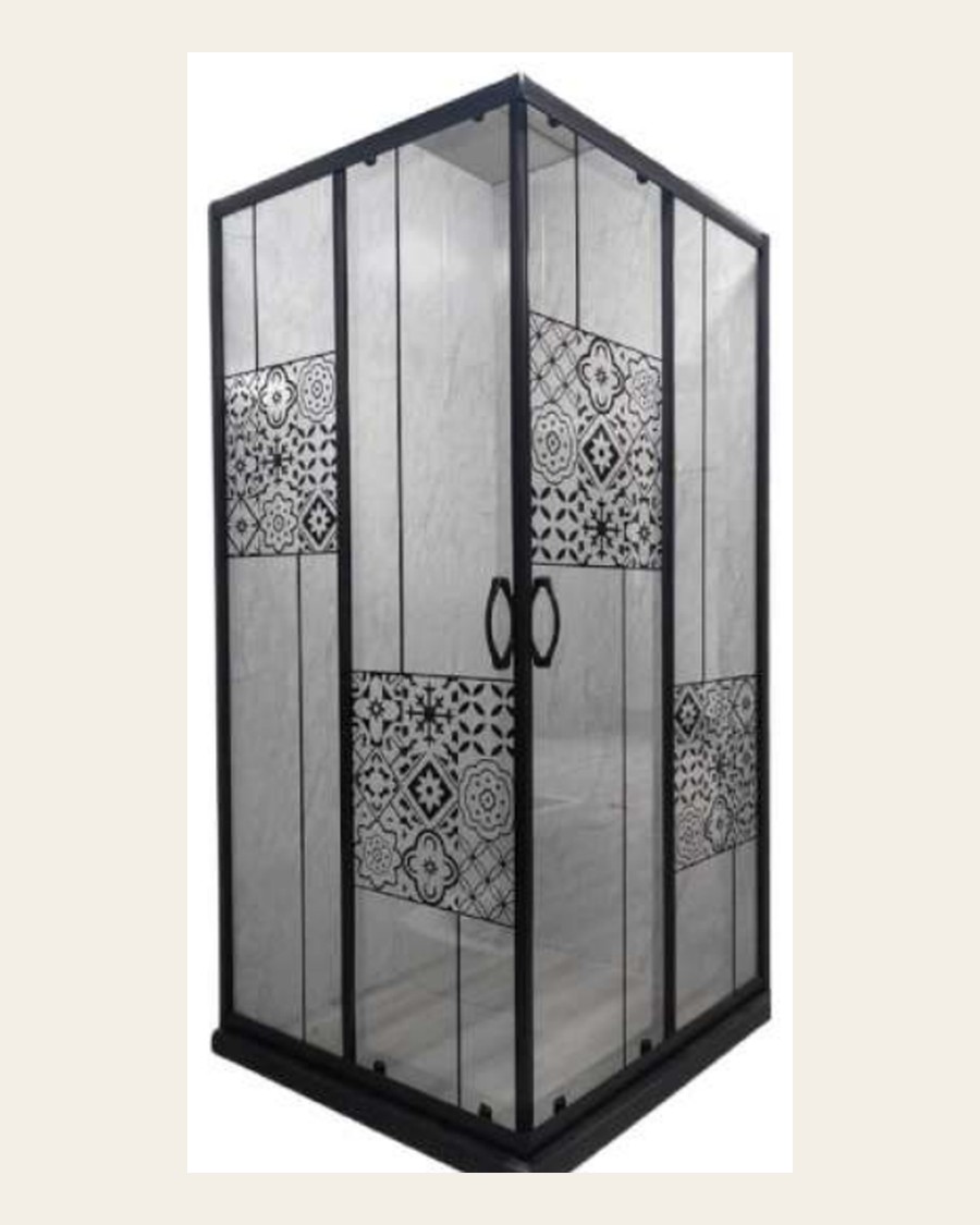 Arabella Square 900 in Floral glass