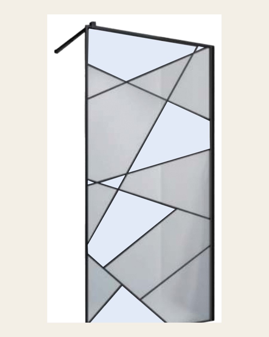 Opal Black Walk-In in Matt black